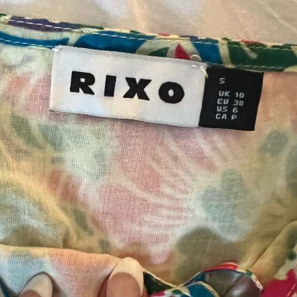 RIXO LONDON ROXY FLORAL PRINT LONG SLEEVE MINI DRESS SMALL - Picture 7 of 7